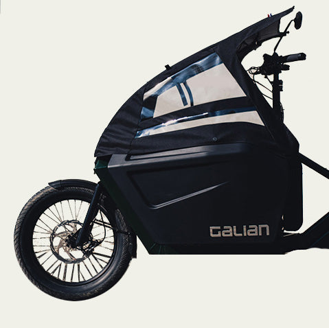 Canopy protection pluie vélo cargo électrique Le Formidable Galian
