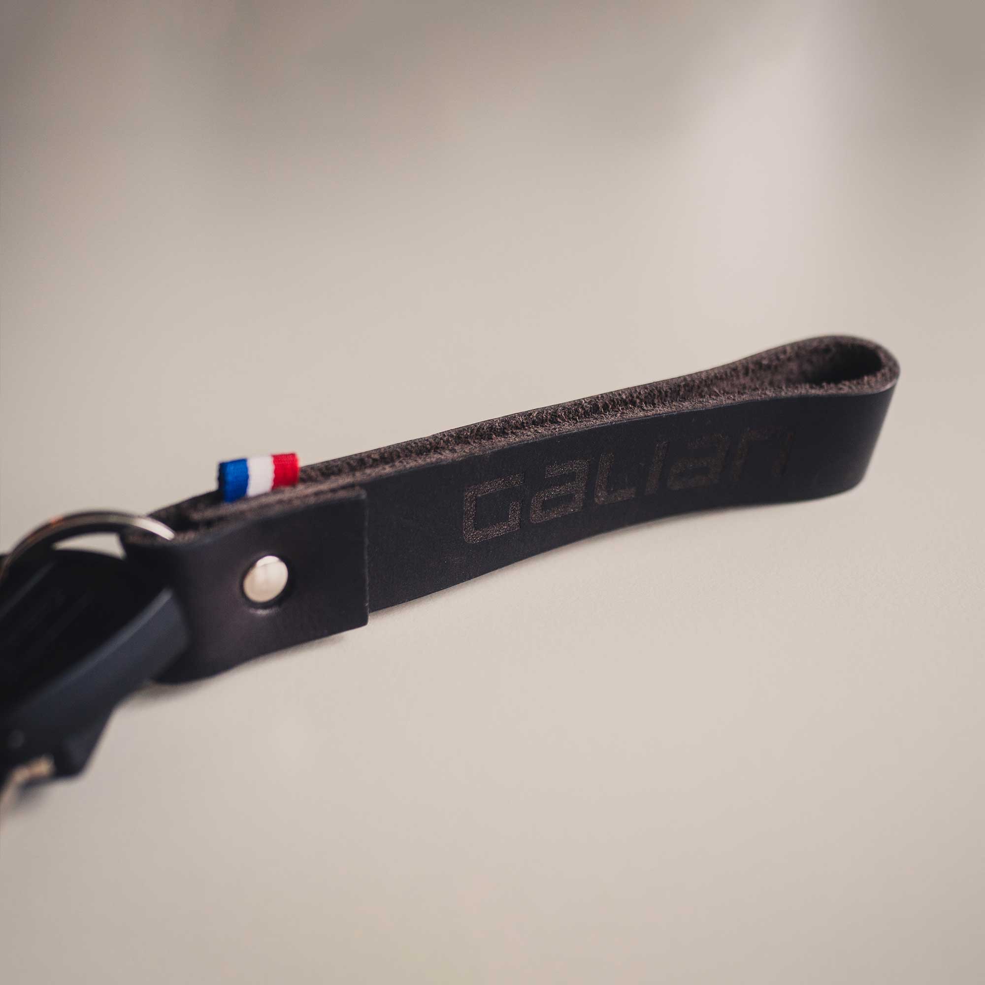 Porté clé en cuir upcyclé Galian