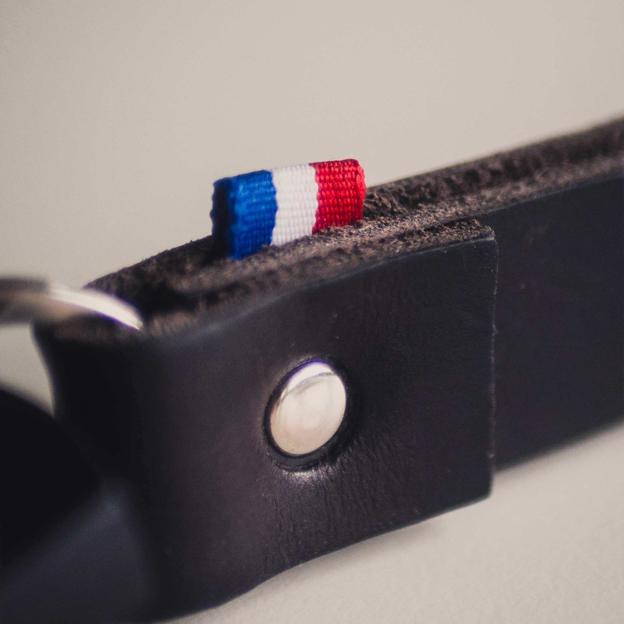 Porté clé en cuir upcyclé Galian
