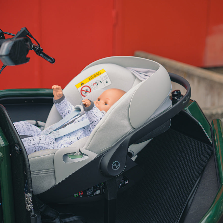 Maxi Cosi rack with Steco suspension for Galian cargo bike