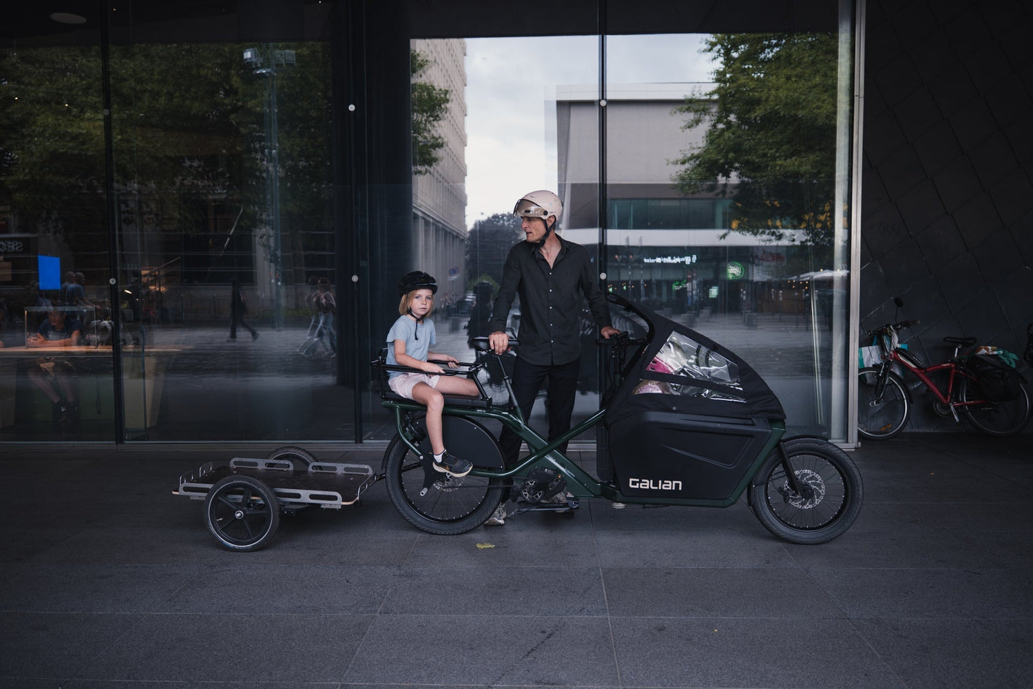 velo cargo professionnel avec remorque utilitaire